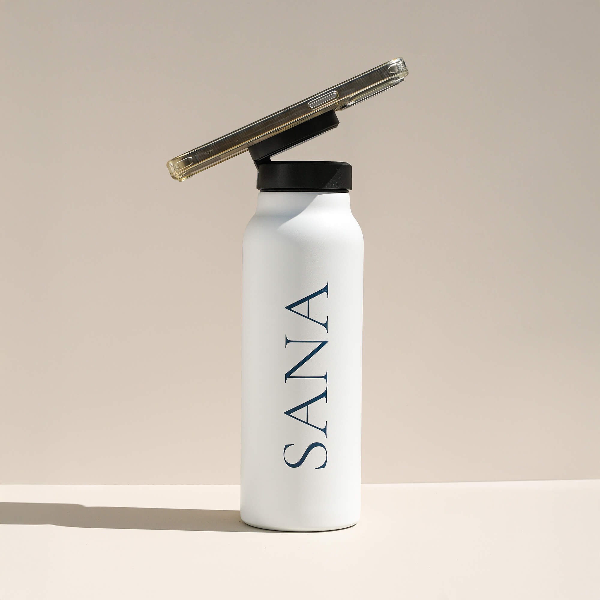 SANA MagSafe Water Bottle (720ml) with Magnetic Phone Tripod Mount