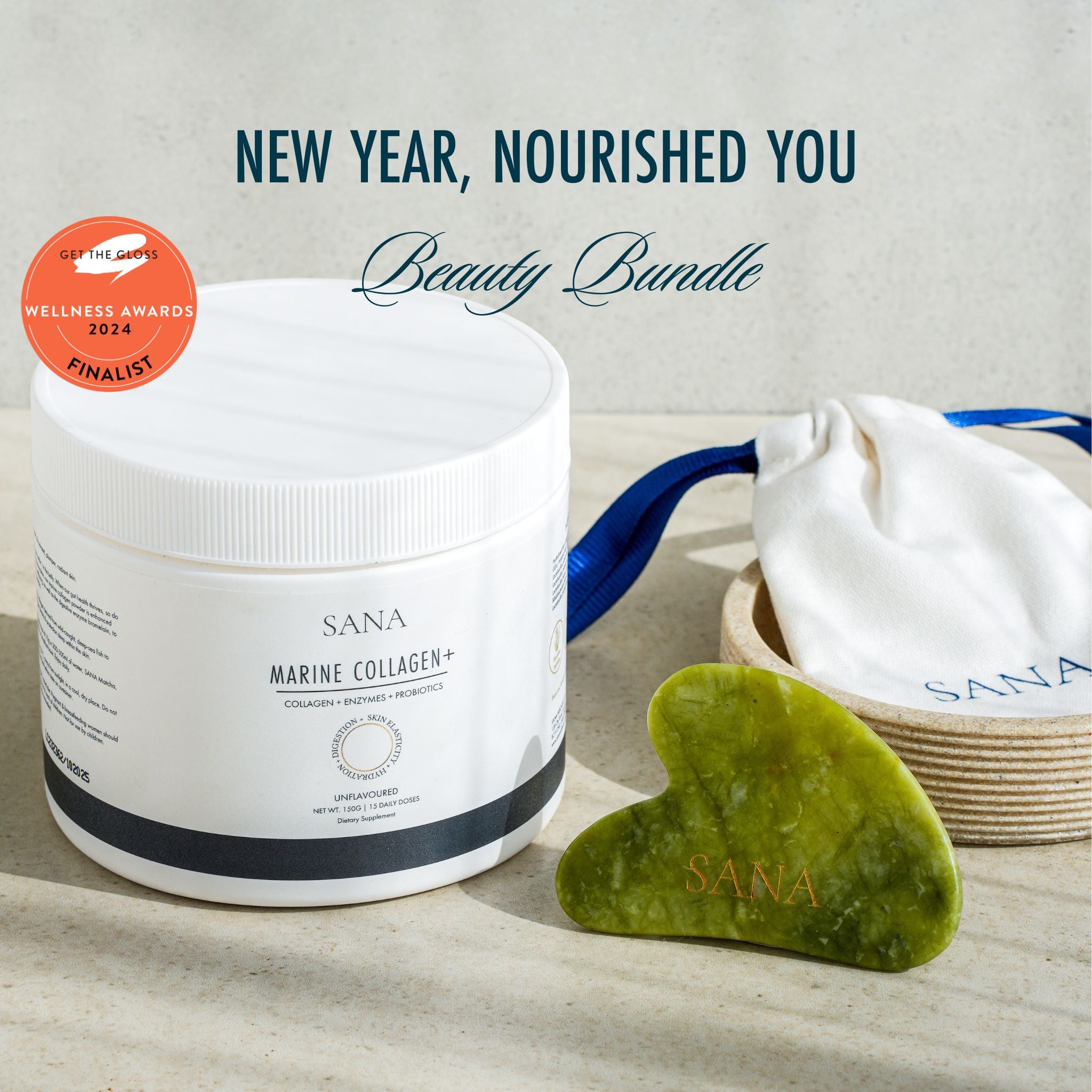 Gut & Beauty Bundle - Marine Collagen & Jade Gua Sha