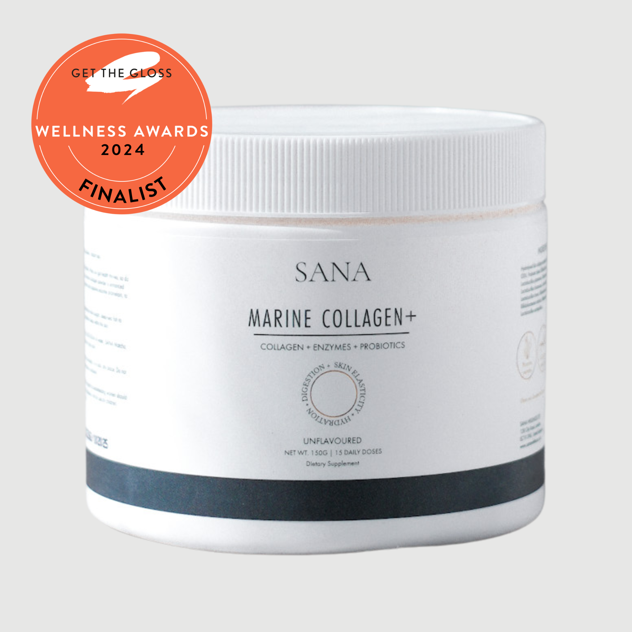 SANA Marine Collagen+ with Probiotics & Digestive Enzymes (15 servings)